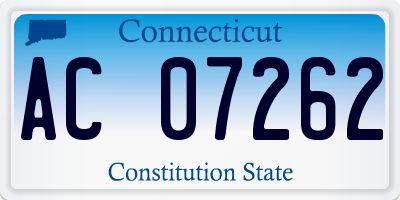 CT license plate AC07262