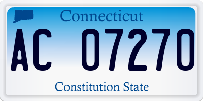 CT license plate AC07270