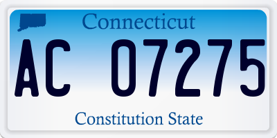 CT license plate AC07275
