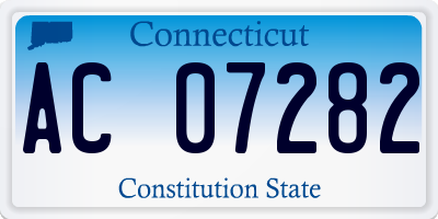 CT license plate AC07282