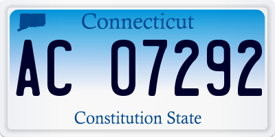 CT license plate AC07292