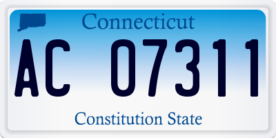 CT license plate AC07311