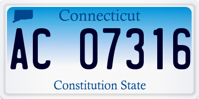 CT license plate AC07316