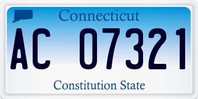 CT license plate AC07321