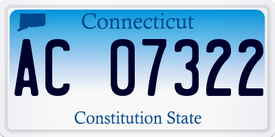 CT license plate AC07322