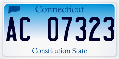 CT license plate AC07323