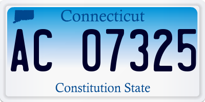 CT license plate AC07325