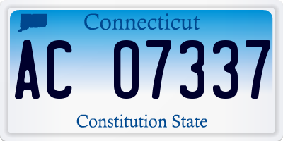 CT license plate AC07337