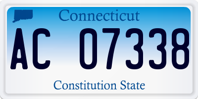 CT license plate AC07338