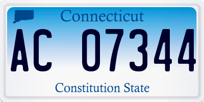 CT license plate AC07344