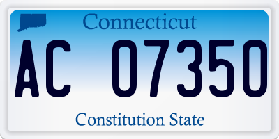 CT license plate AC07350