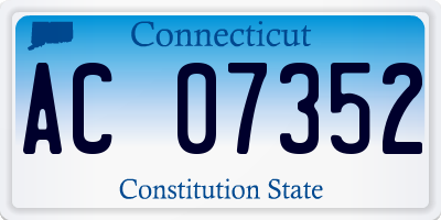 CT license plate AC07352