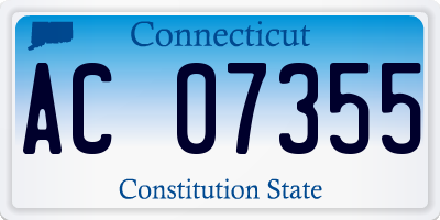 CT license plate AC07355