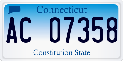 CT license plate AC07358