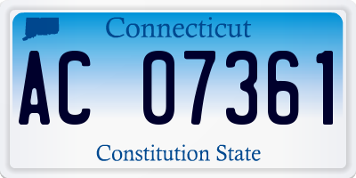 CT license plate AC07361