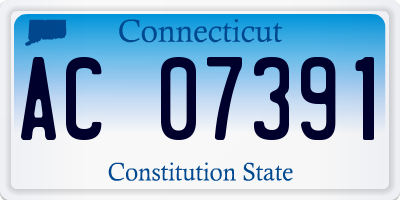 CT license plate AC07391