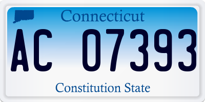 CT license plate AC07393