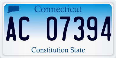 CT license plate AC07394