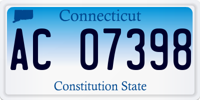 CT license plate AC07398