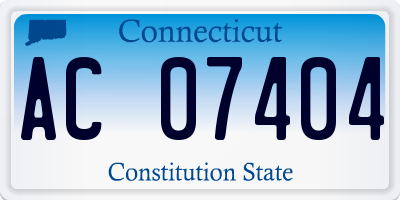 CT license plate AC07404