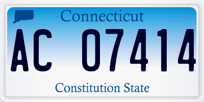 CT license plate AC07414