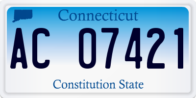 CT license plate AC07421