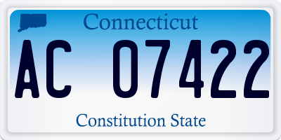 CT license plate AC07422
