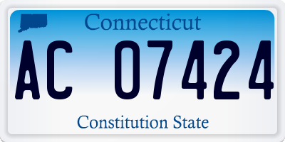 CT license plate AC07424