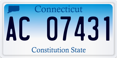 CT license plate AC07431