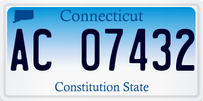 CT license plate AC07432