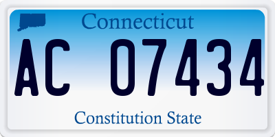 CT license plate AC07434
