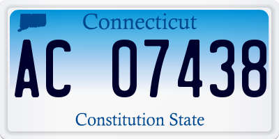 CT license plate AC07438