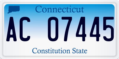 CT license plate AC07445
