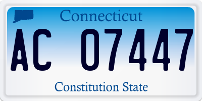 CT license plate AC07447