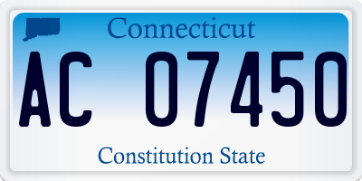 CT license plate AC07450