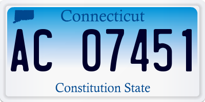 CT license plate AC07451