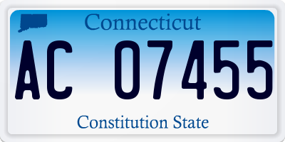 CT license plate AC07455