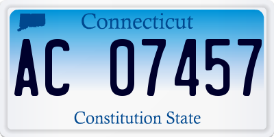 CT license plate AC07457
