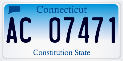 CT license plate AC07471