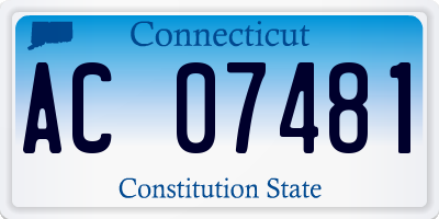 CT license plate AC07481