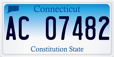 CT license plate AC07482