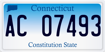 CT license plate AC07493