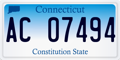 CT license plate AC07494