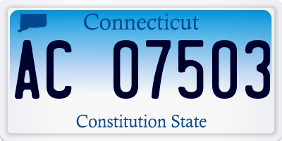CT license plate AC07503