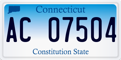 CT license plate AC07504
