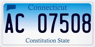 CT license plate AC07508