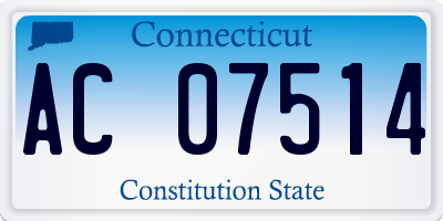 CT license plate AC07514