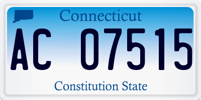 CT license plate AC07515
