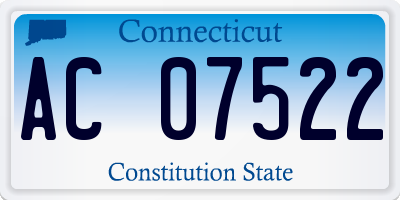 CT license plate AC07522