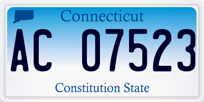 CT license plate AC07523